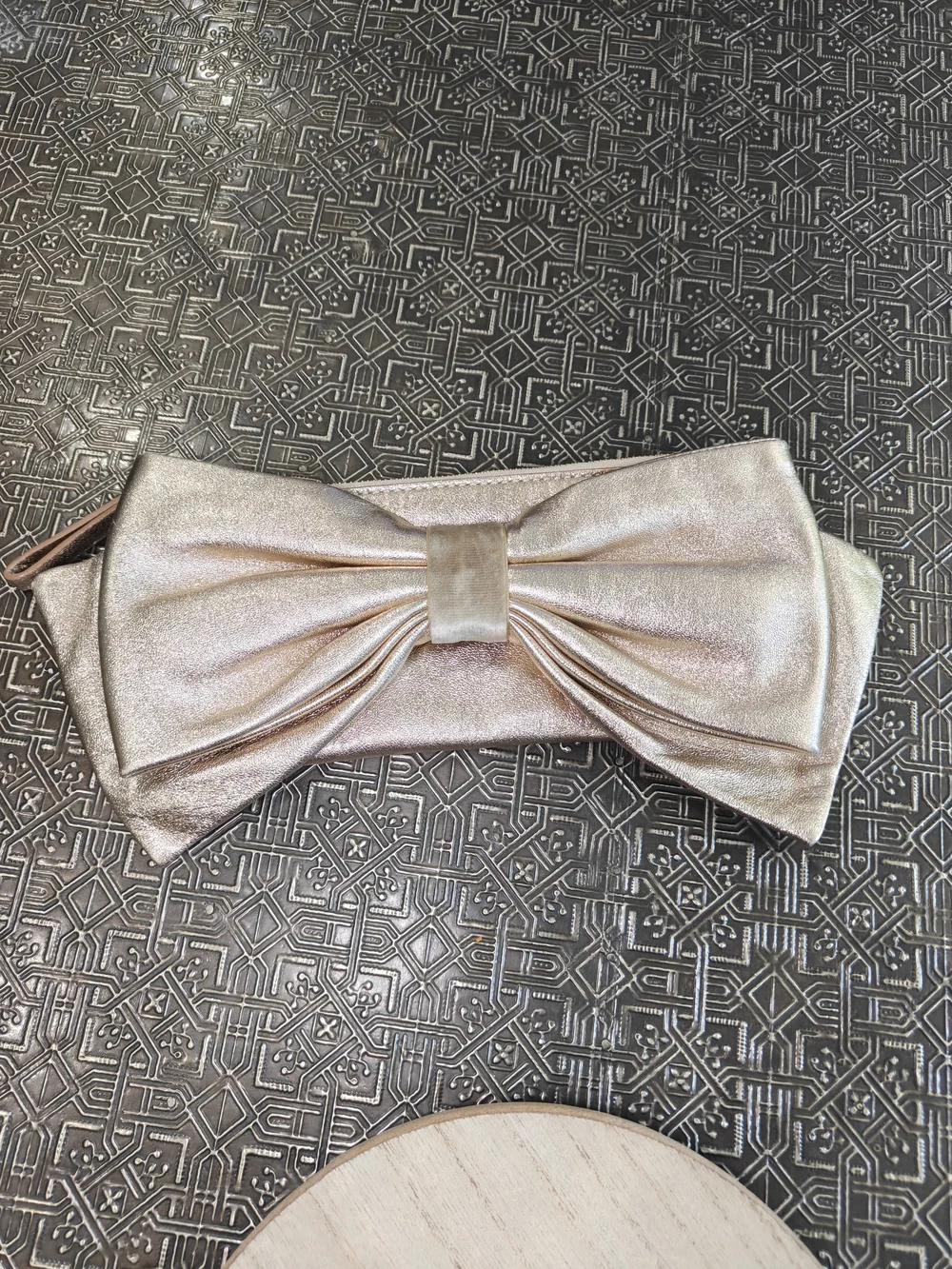 Kate Spade Golden Bow Vintage Clutch Rare/One Of A Kind!!
